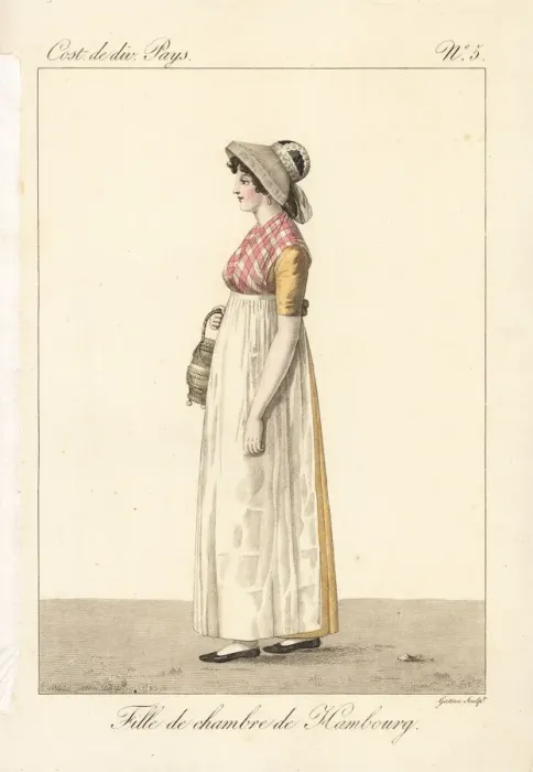 Framed Print : Chambermaid of Hamburg, Germany, 19th century Framed Print : Chambermaid of Hamburg, Germany, 19th century