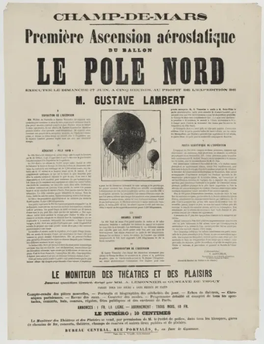 Framed Print : Champ-de-Mars. Premiere ascension aerostatique du ballon le Framed Print : Champ-de-Mars. Premiere ascension aerostatique du ballon le