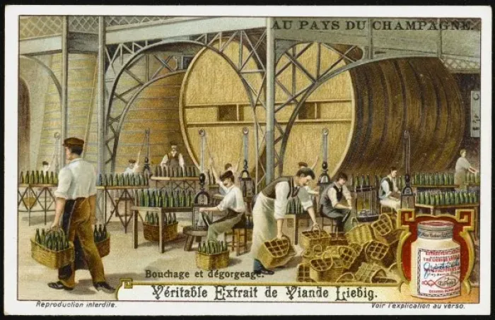 Framed Print : Champagne Liebig 5 Framed Print : Champagne Liebig 5