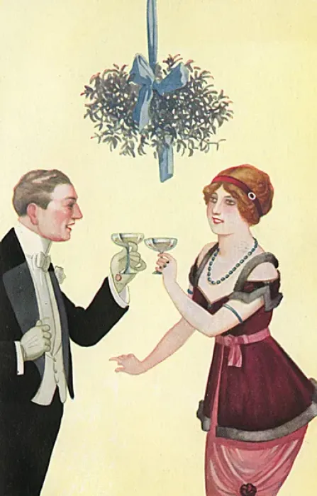 Framed Print : Champagne & Mistletoe Framed Print : Champagne & Mistletoe
