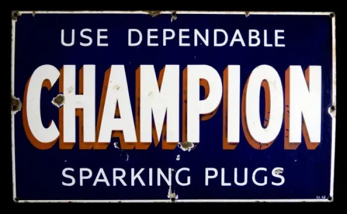 Framed Print : Champion Sparking Plugs