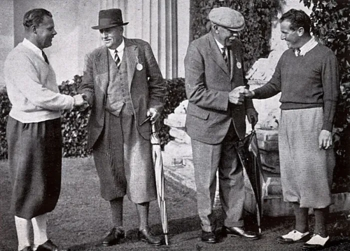 Framed Print : Champions Old and New - Ted Ray & James Braid Framed Print : Champions Old and New - Ted Ray & James Braid