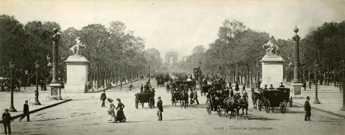 Framed Print : Champs Elysees 1905 Framed Print : Champs Elysees 1905