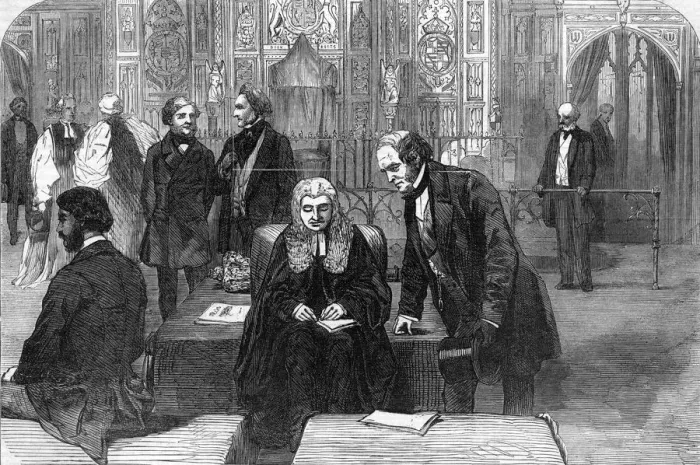 Framed Print : CHANCELLOR ON WOOLSACK 1858 Framed Print : CHANCELLOR ON WOOLSACK 1858