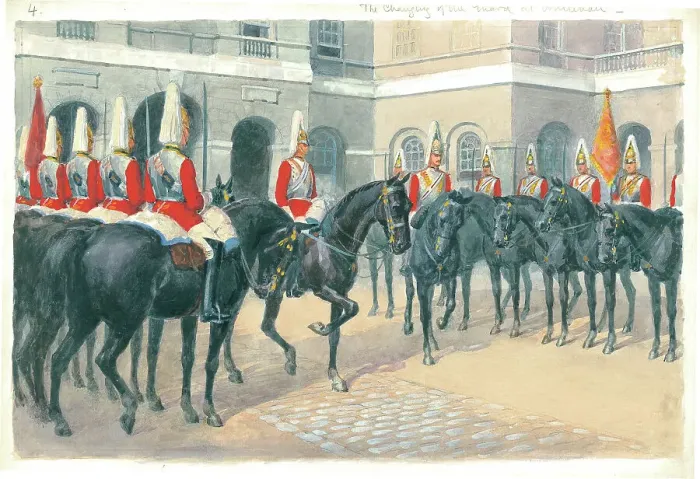 Framed Print : Changing of the Guard at Horse Guards, Whitehall Framed Print : Changing of the Guard at Horse Guards, Whitehall