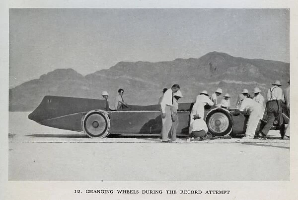 Changing wheels during the record attempt