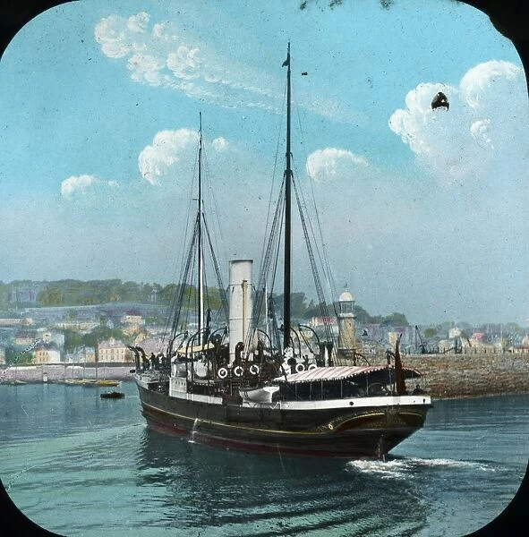 The Channel Islands - Steamer in Guensey Harbour