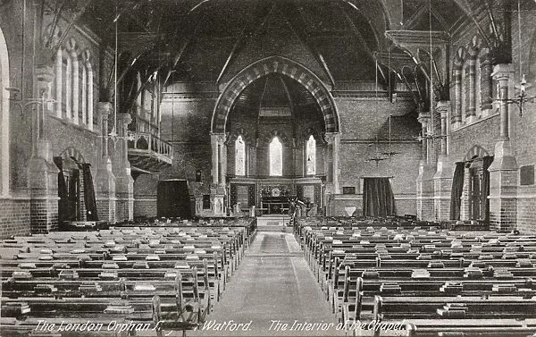 Chapel interior, London Orphan Asylum, Watford, Hertfordshir