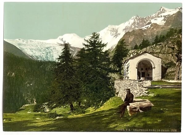 A chapel near Ss Fee, Valais, Alps, of, Switzerland