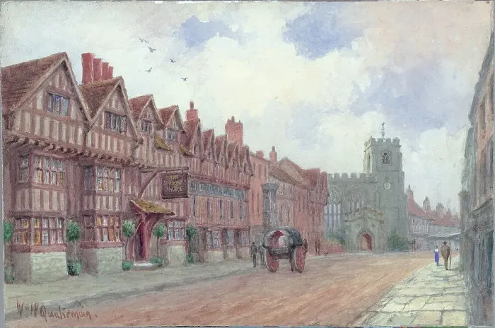 Framed Print : Chapel Street Stratford-upon-Avon Landscape scene Framed Print : Chapel Street Stratford-upon-Avon Landscape scene