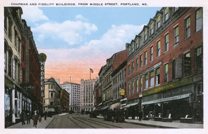 Framed Print : Chapman and Fidelity Buildings, Portland, Maine, USA Framed Print : Chapman and Fidelity Buildings, Portland, Maine, USA