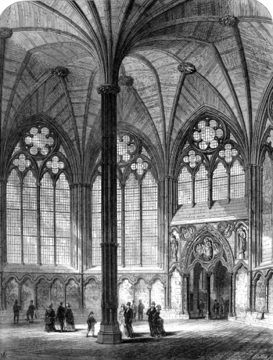 Framed Print : Chapter House of Westminster Abbey, London, 1873 Framed Print : Chapter House of Westminster Abbey, London, 1873