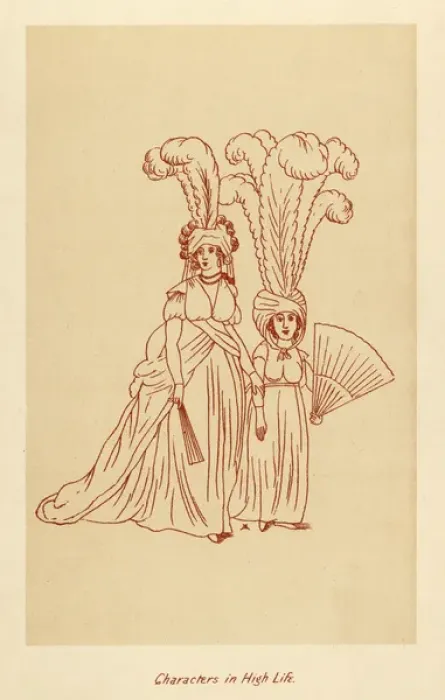 Framed Print : Characters in High Life, c. 1796 Framed Print : Characters in High Life, c. 1796