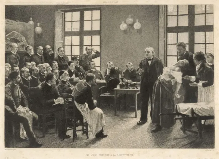 Framed Print : Charcot and Asylum Patient Framed Print : Charcot and Asylum Patient