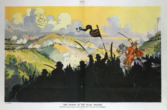 Framed Print : The charge of the Black Brigade