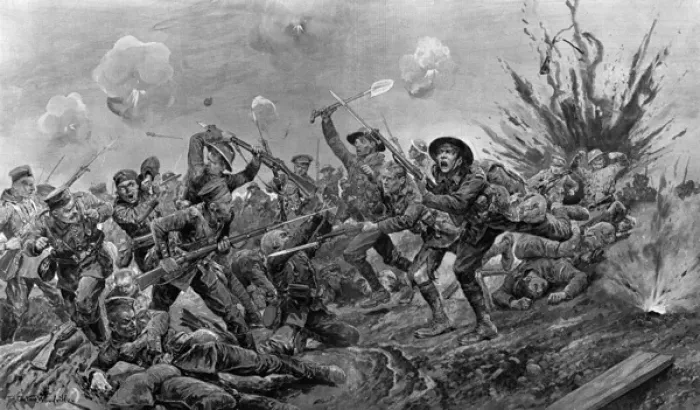 Framed Print : A charge of the Canadians at Ypres Framed Print : A charge of the Canadians at Ypres