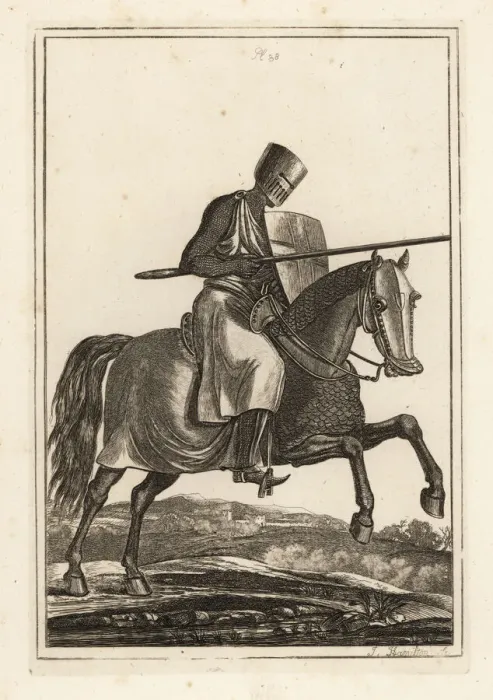 Framed Print : Charging knight of the 12th and 13th century Framed Print : Charging knight of the 12th and 13th century