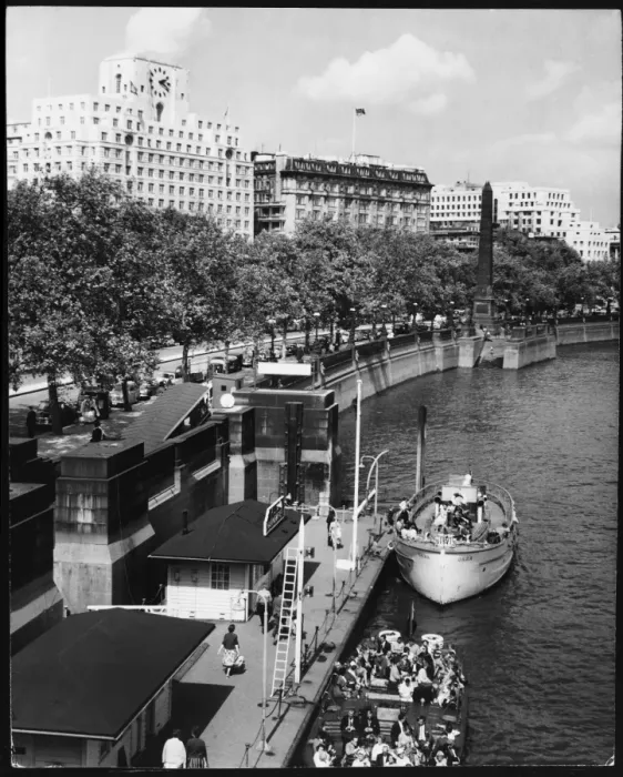 Framed Print : Charing Cross Pier 1950S Framed Print : Charing Cross Pier 1950S