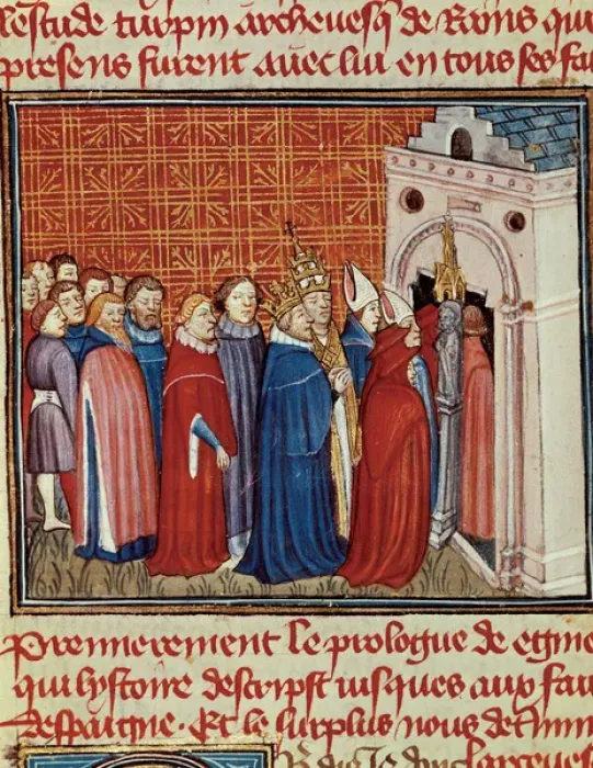 Framed Print : Charlemagne crowned emperor of the West. Entrance to the chu Framed Print : Charlemagne crowned emperor of the West. Entrance to the chu