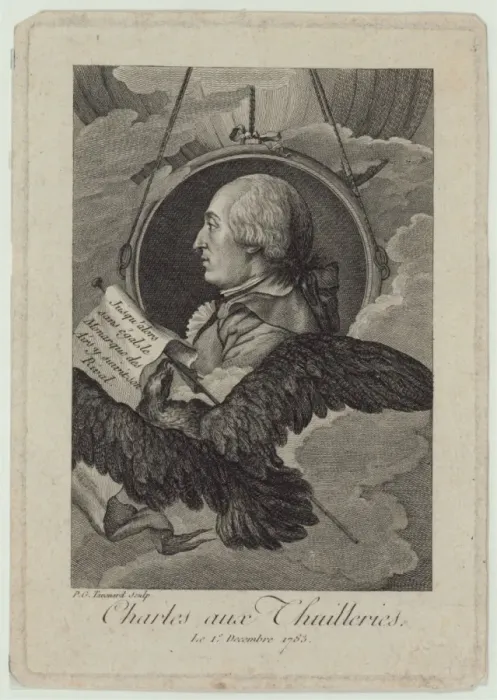 Framed Print : Charles aux Thuilleries i. e. Tuileries le 1e decembre 1783 Framed Print : Charles aux Thuilleries i. e. Tuileries le 1e decembre 1783