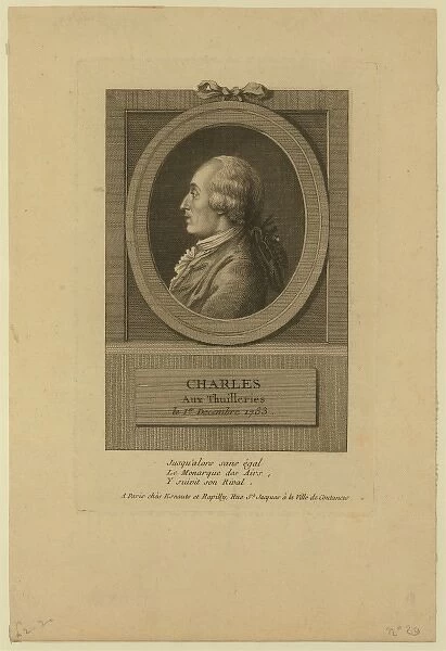 Charles aux Thuilleries i. e. Tuileries le 1er decembre 1783