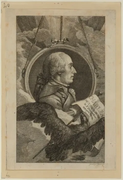 Framed Print : Charles aux Thuillieries i. e. Tuileries le 1r decembre MDCC Framed Print : Charles aux Thuillieries i. e. Tuileries le 1r decembre MDCC