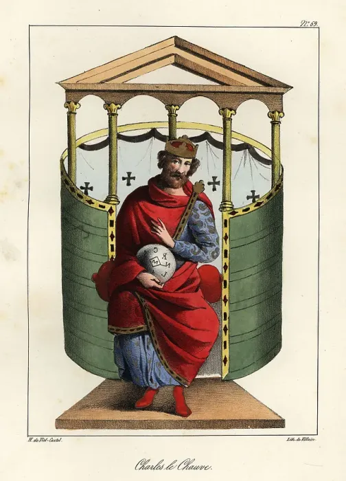 Framed Print : Charles the Bald (823-877), 9th-century king of West Francia Framed Print : Charles the Bald (823-877), 9th-century king of West Francia