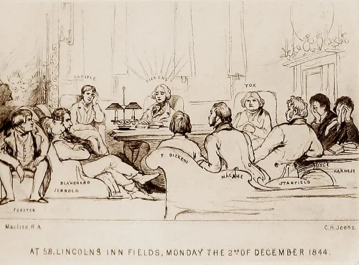 Framed Print : Charles Dickens first reading in 1844 Framed Print : Charles Dickens first reading in 1844