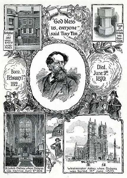 Charles Dickens, places of birth, baptism, marriage, burial