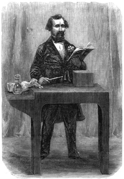 Framed Print : Charles Dickens reading to an audience Framed Print : Charles Dickens reading to an audience