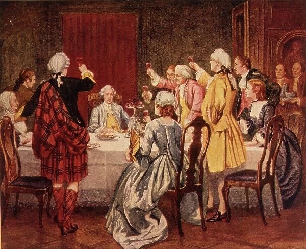 Charles Edward Stuart celebrates at Holyrood after victory at Prestonpans. Date: 1745