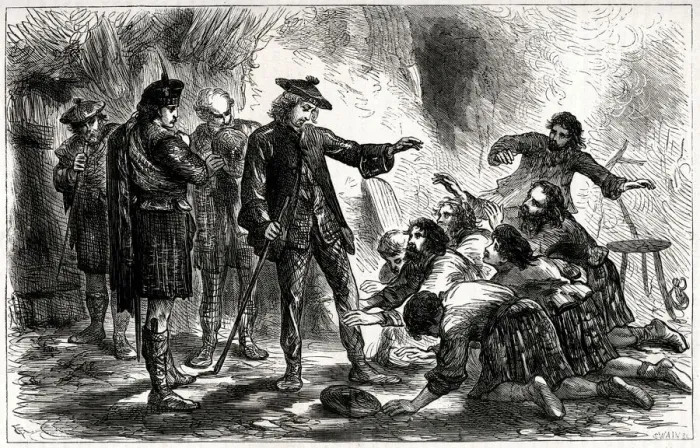 Framed Print : Charles Edward Stuart, the Young Pretender, sheltered by the Highlanders after his defeat Framed Print : Charles Edward Stuart, the Young Pretender, sheltered by the Highlanders after his defeat