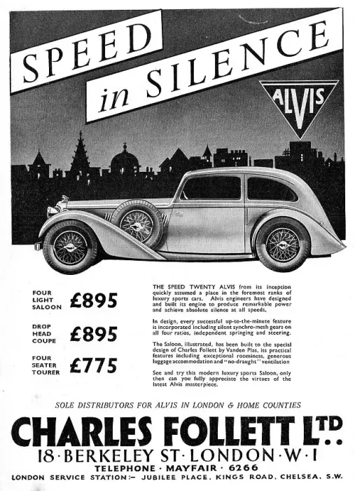 Framed Print : Charles Follett - Alvis Speed Twenty Framed Print : Charles Follett - Alvis Speed Twenty