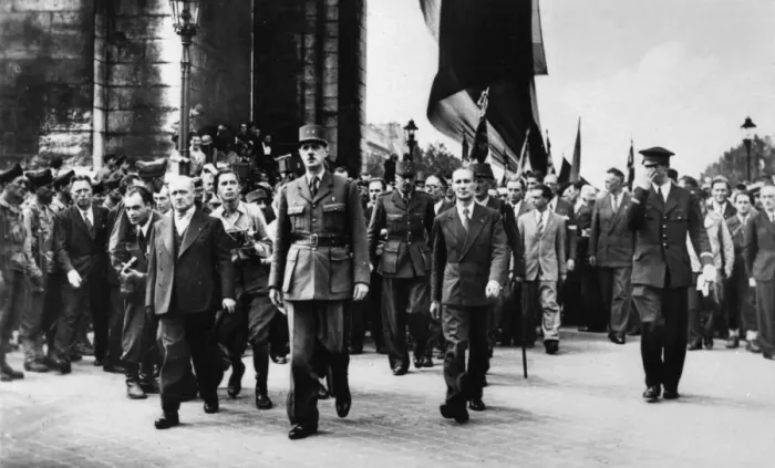 Framed Print : Charles de Gaulle, leader of the Free French in Paris Framed Print : Charles de Gaulle, leader of the Free French in Paris