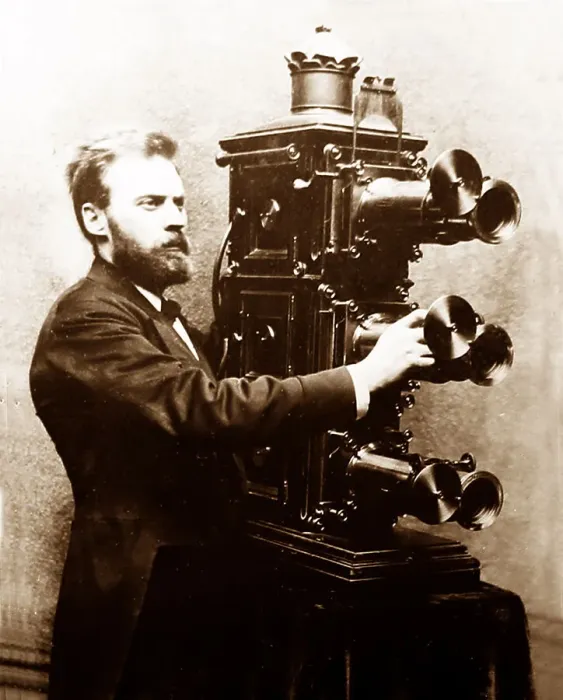 Framed Print : Charles Goodwin Norton and triunial magic lantern projector Framed Print : Charles Goodwin Norton and triunial magic lantern projector