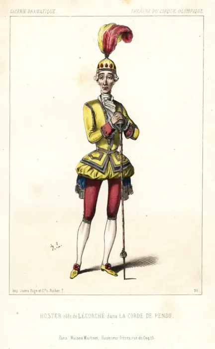 Framed Print : Charles Hoster as Lecorche in La Corde de Pendu, 1844 Framed Print : Charles Hoster as Lecorche in La Corde de Pendu, 1844