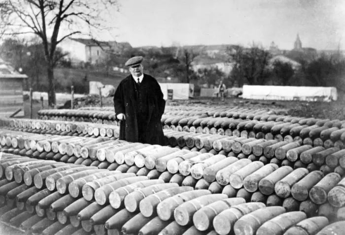 Framed Print : Charles Humbert with munitions for Verdun, France Framed Print : Charles Humbert with munitions for Verdun, France