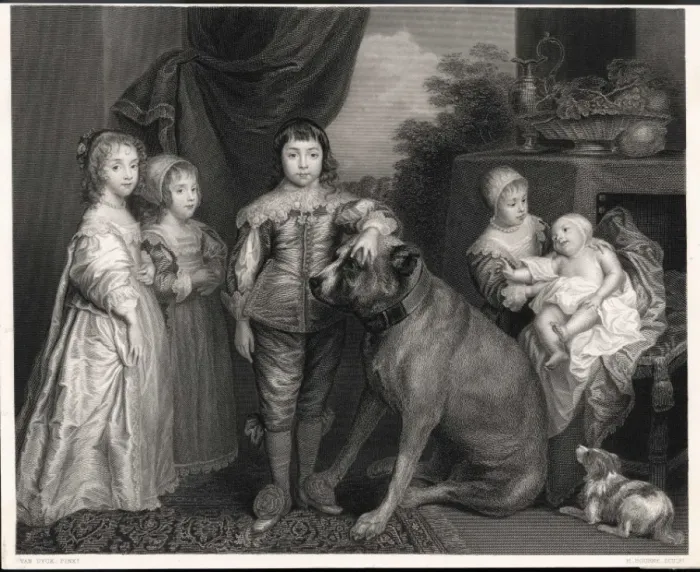 Framed Print : Charles I Five Children Framed Print : Charles I Five Children