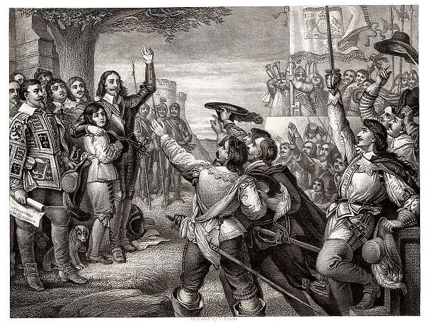 Charles I raises his standard at Nottingham, 1642