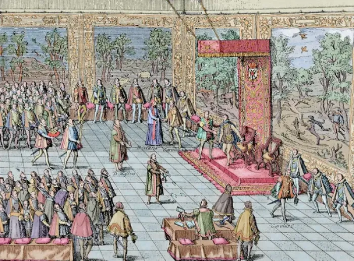Framed Print : Charles I of Spain and V of Germany (1500-1558). Abdication Framed Print : Charles I of Spain and V of Germany (1500-1558). Abdication