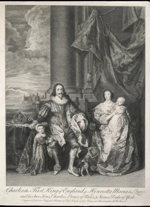 Framed Print : Charles I, Wife, Sons Framed Print : Charles I, Wife, Sons