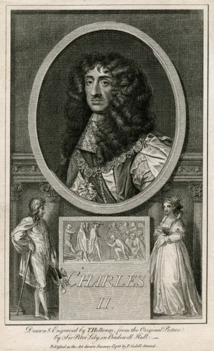 Framed Print : Charles Ii  /  Holloway