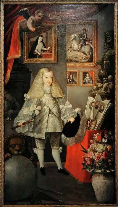 Framed Print : Charles II Infant with his Ancestors, circa 1667
