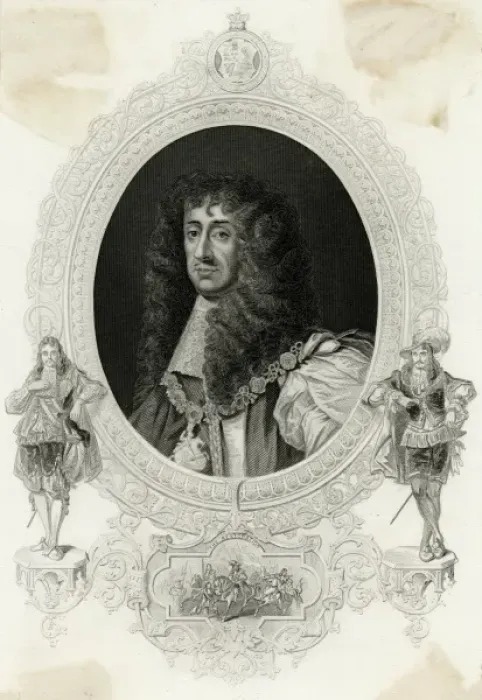 Framed Print : Charles Ii / Lely / Oval Framed Print : Charles Ii / Lely / Oval