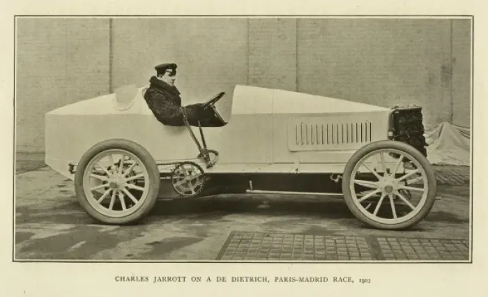 Framed Print : Charles Jarrott on a De Dietrich, Paris-Madrid Race, 1903 Framed Print : Charles Jarrott on a De Dietrich, Paris-Madrid Race, 1903