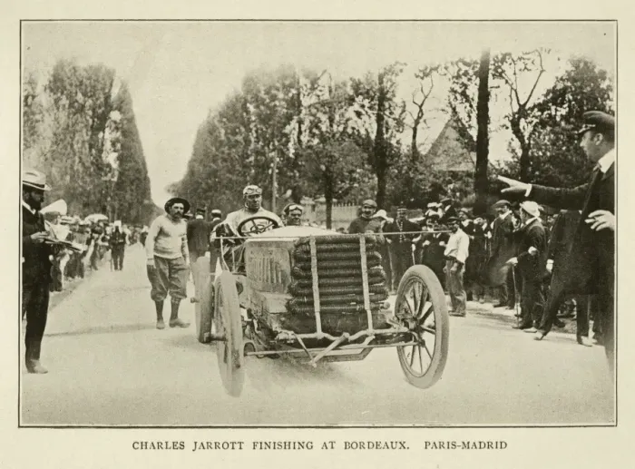 Framed Print : Charles Jarrott finishing the Bordeaux, Paris-Madrid Framed Print : Charles Jarrott finishing the Bordeaux, Paris-Madrid
