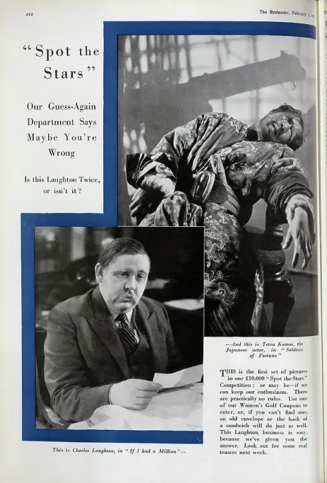 Framed Print : Charles Laughton, Tetsu Komai, actors, theatrical portraits. Captioned, This is Charles Laughton, in If I had a Million, and this is Tetsu Komai, the Japanese actor, in Soldiers of Fortune Framed Print : Charles Laughton, Tetsu Komai, actors, theatrical portraits. Captioned, This is Charles Laughton, in If I had a Million, and this is Tetsu Komai, the Japanese actor, in Soldiers of Fortune