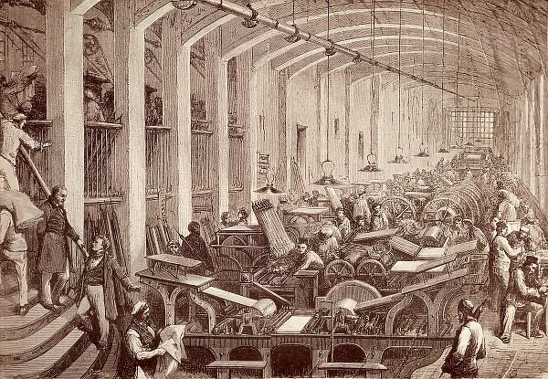 Charles Laures printing press. View of the machines