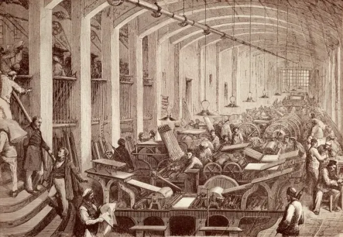 Framed Print : Charles Laures printing press. View of the machines Framed Print : Charles Laures printing press. View of the machines