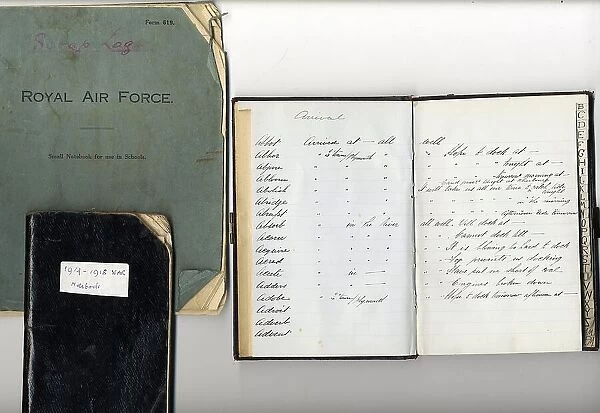 Charles Lightoller archive, three notebooks
